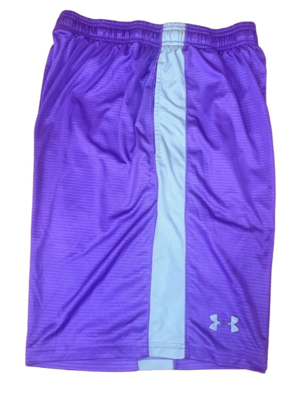 Under Armour Loose Fit Basketball Shorts Purple Grey Mesh Athletic Medium